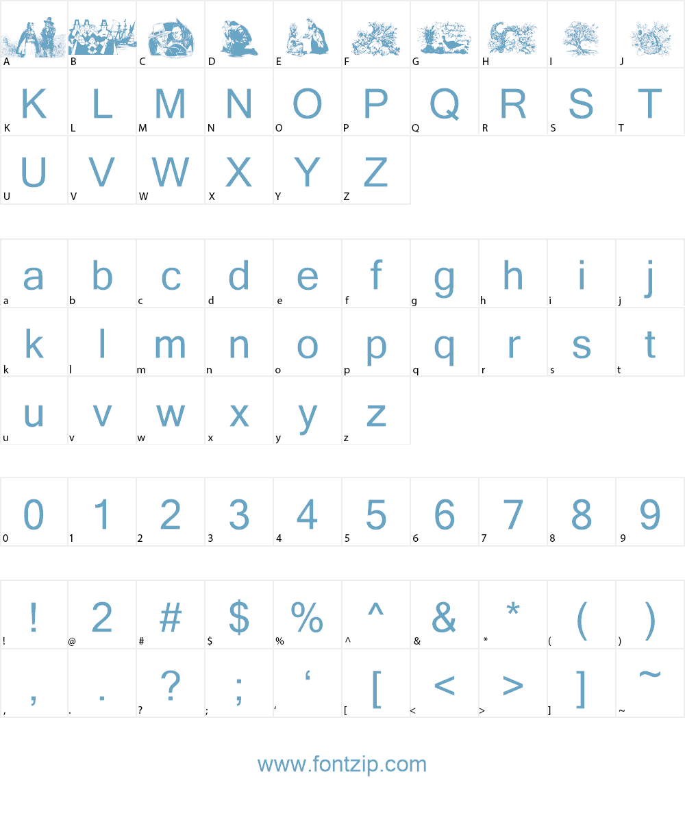 We Give Thanks Font Character